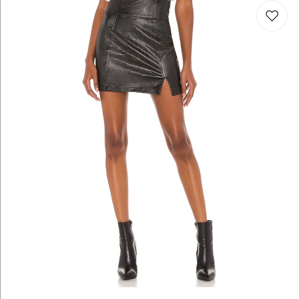 Free people leather skirt